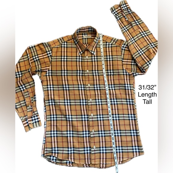 🔥NEW🔥BURBERRY NOVA CHECK L/S Luxury Cotton Button Down👔Oversized🇺🇸Med+/LG🔥 - Picture 14 of 16